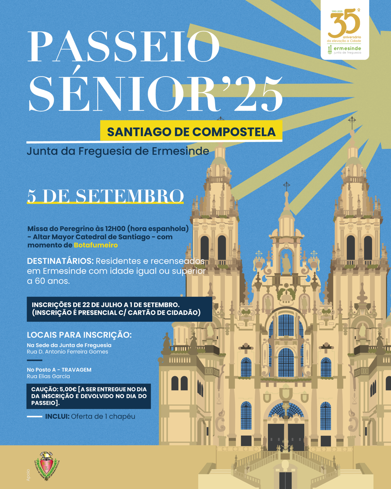 Passeio Sénior 2025 com destino a Santiago de Compostela