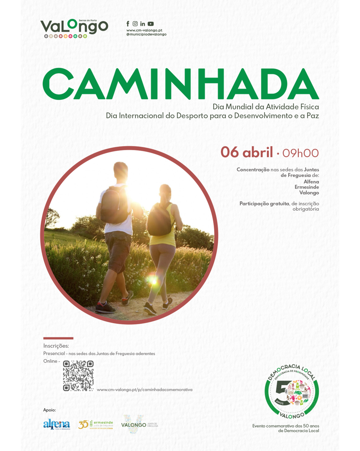 ‼ 𝐀𝐕𝐈𝐒𝐎 ‼ COMEMORAÇÃO DOS 50 ANOS DA DEMOCRACIA LOCAL