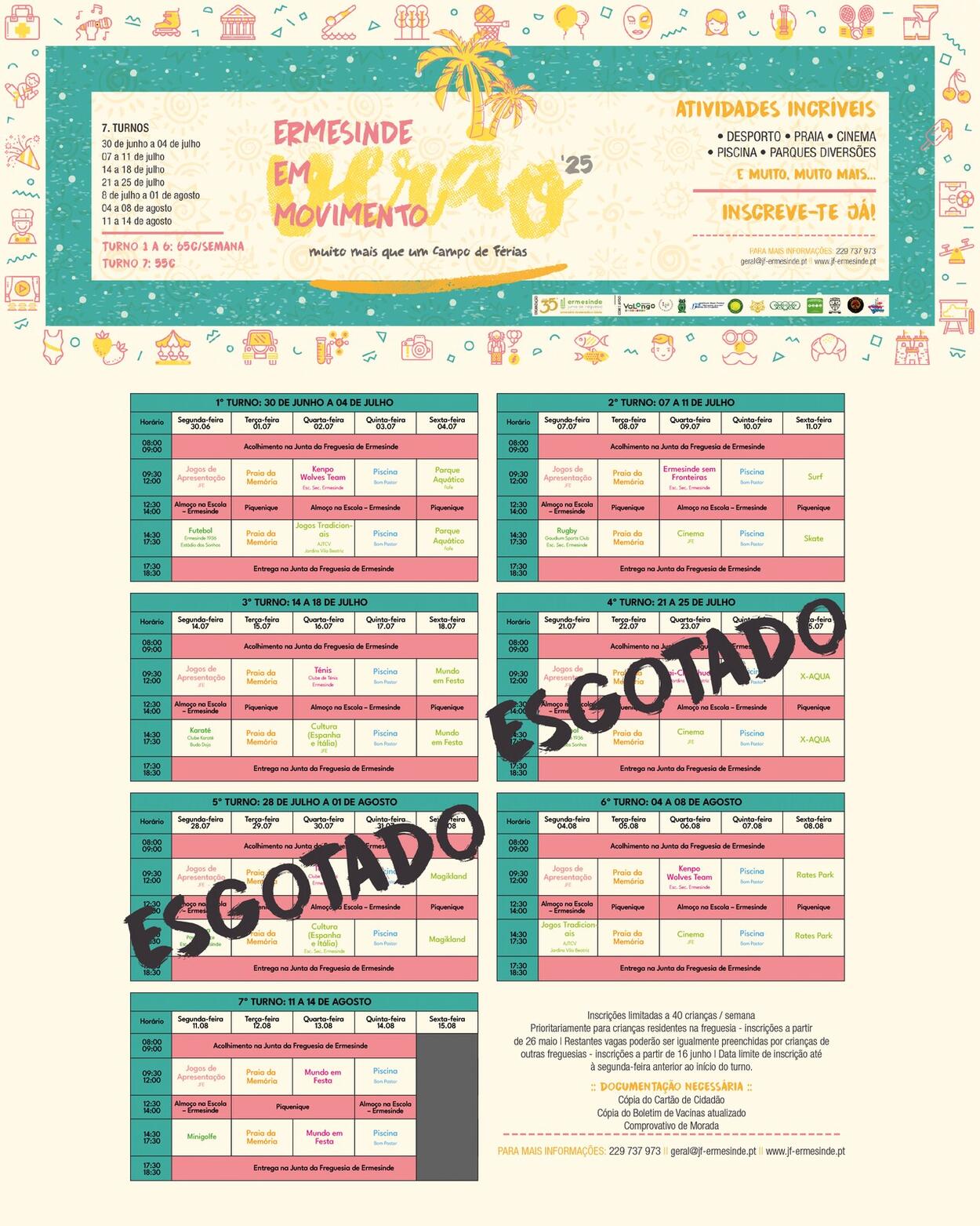 ERMESINDE EM MOVIMENTO | Verão ‘25 - 4º e 5º TURNOS ESGOTADOS