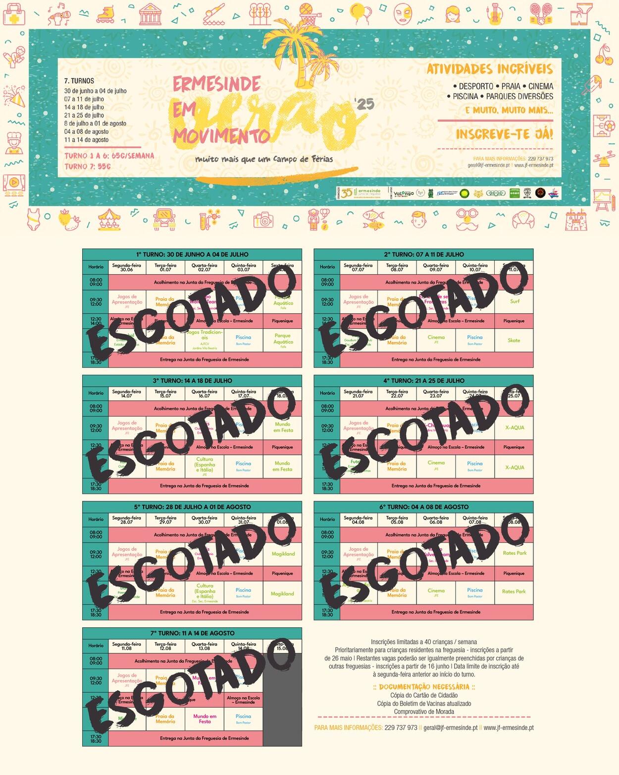 ERMESINDE EM MOVIMENTO | Verão ‘25 - Turnos Esgotados